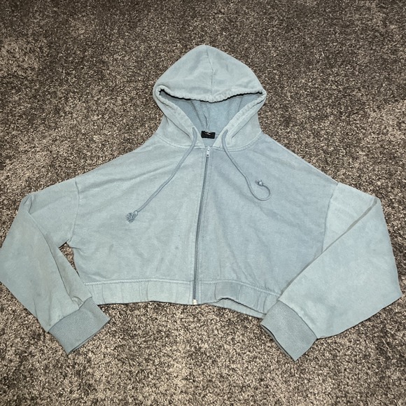 PacSun Tops - PacSun blue‎ crop top hoodies size small